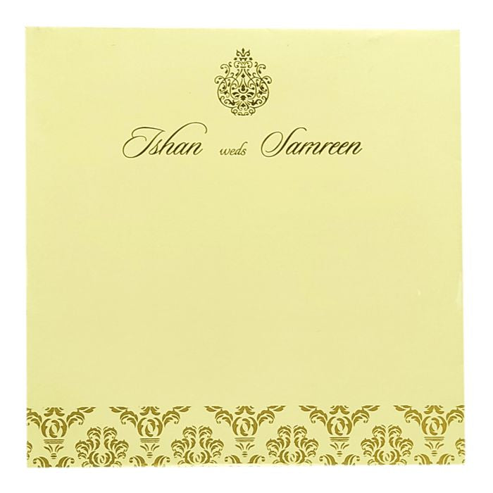 Cream Gold Design Invitation Card