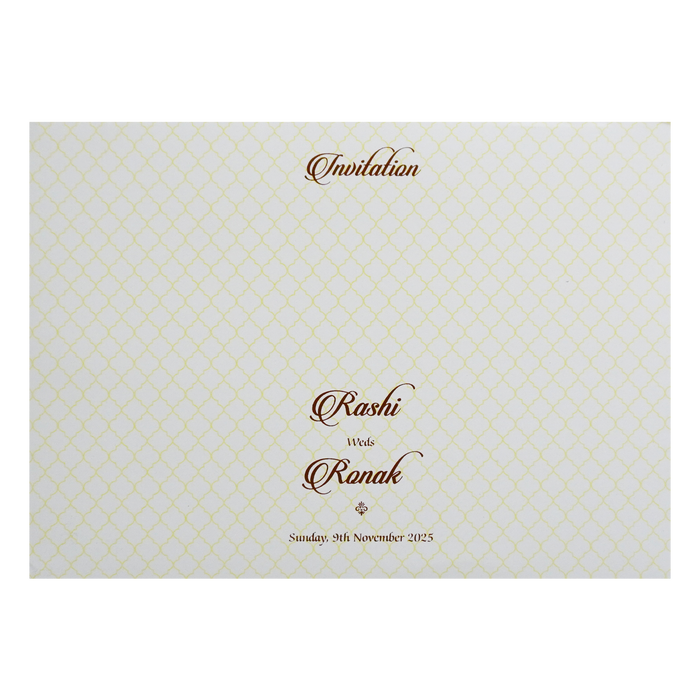 White Padded Wedding Invitation