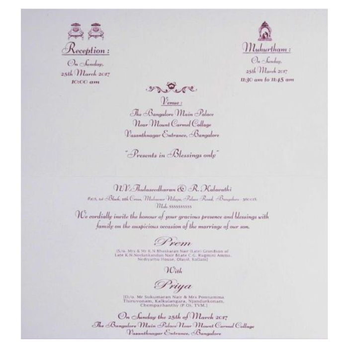 Pristine White Shading With Gold Foiling Balaji And Padhmavathi Wedding Card - KNK2521
