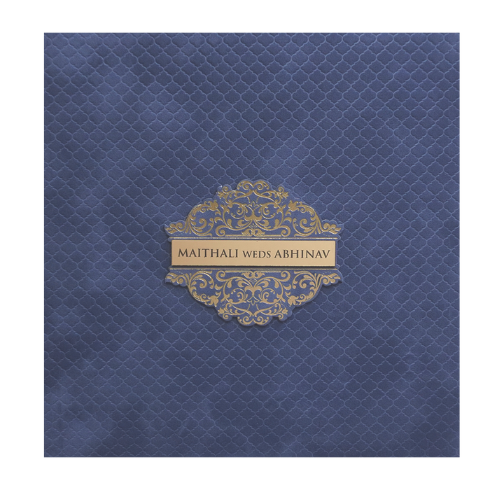 Light Grey Velvet Padded Marriage Card