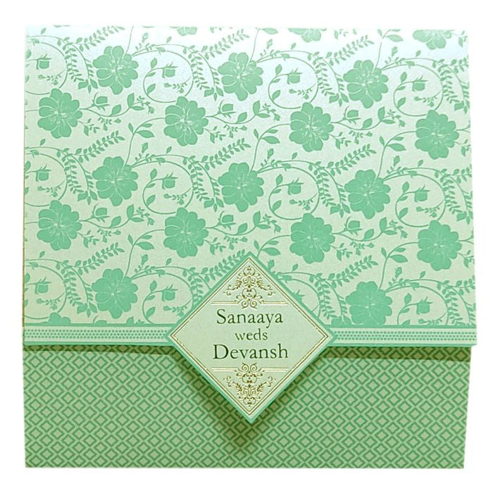 Soft Blue Floral Invitation Card