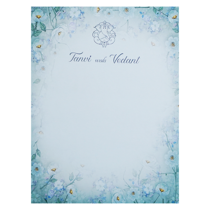 Soft Green Single Sheet Invitation