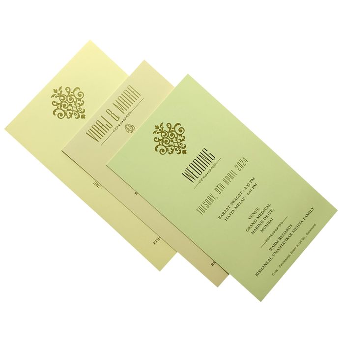 Cream Floral Invitation Card Design