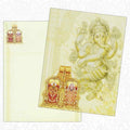 Yellow Ganesha Balaji Padmavthi Wedding Card