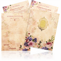 Pink Padded Colourful Floral Design In Offset