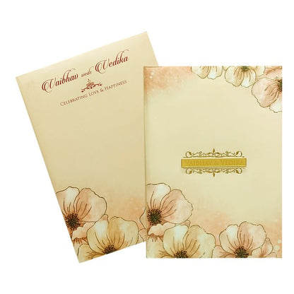 Pink Padded Blossom Invitation Card