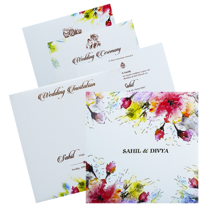 White Padded Invitation Card