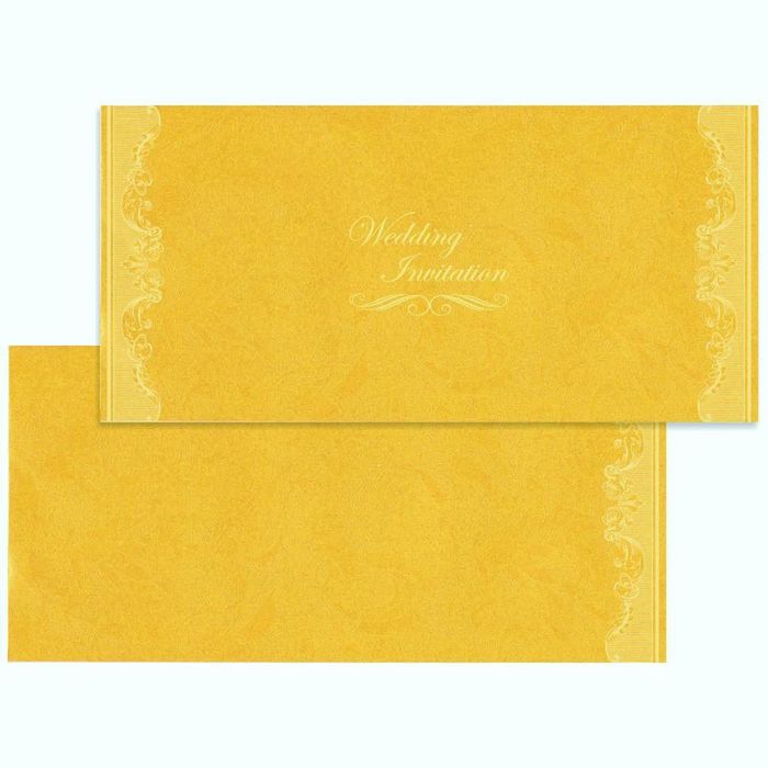 Alluring Gold Shading With Floral Border Wedding Card