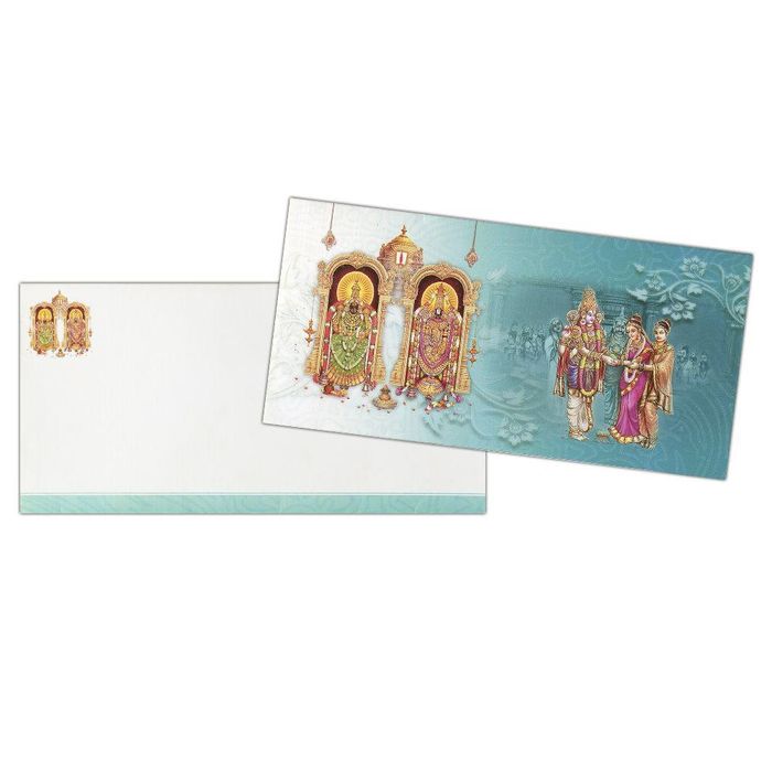 Invitation Card Radha Krishna Metallic Wedding Card