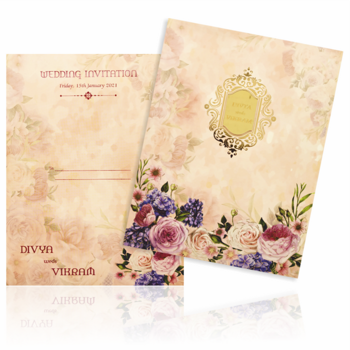 Pink Padded Colourful Floral Design In Offset