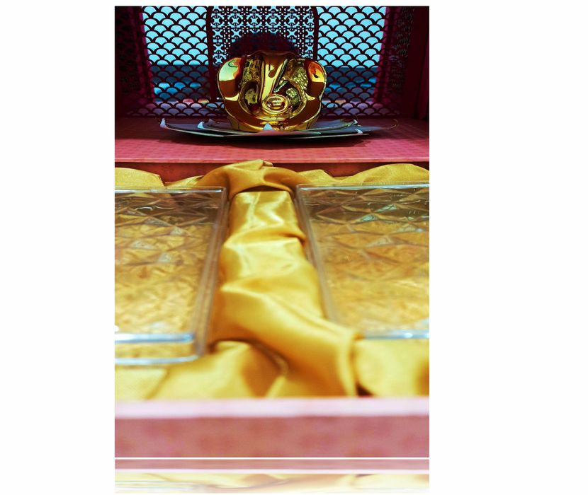 Pink Ultra Premium Ganesha Temple With Sweet Containers