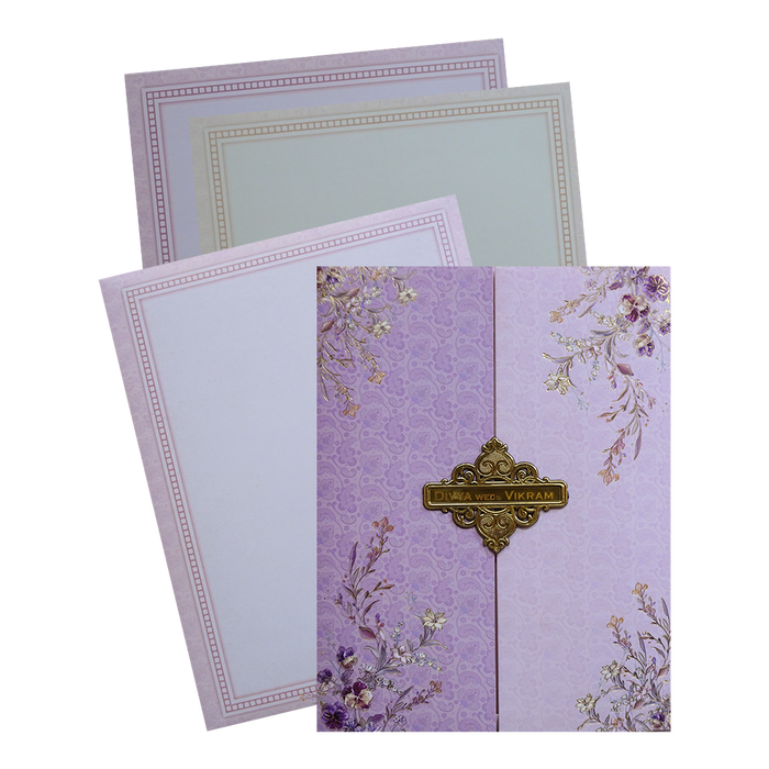 Pastel Pink Floral Wedding Card