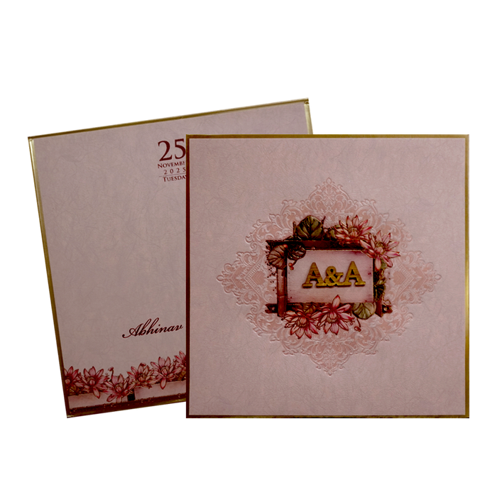 Light Pink Box Invitation Card