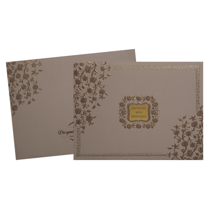 Peach Padded Invitation Card
