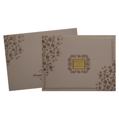 Peach Padded Invitation Card