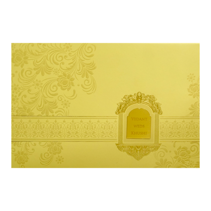 Light Yellow Wedding Card