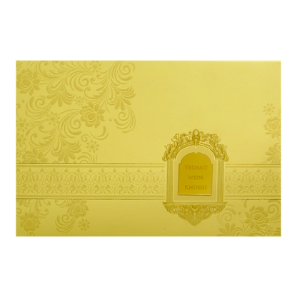 Light Yellow Wedding Card