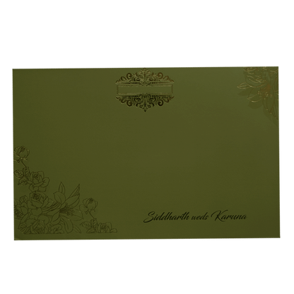 Lemon Grass Floral Wedding Card