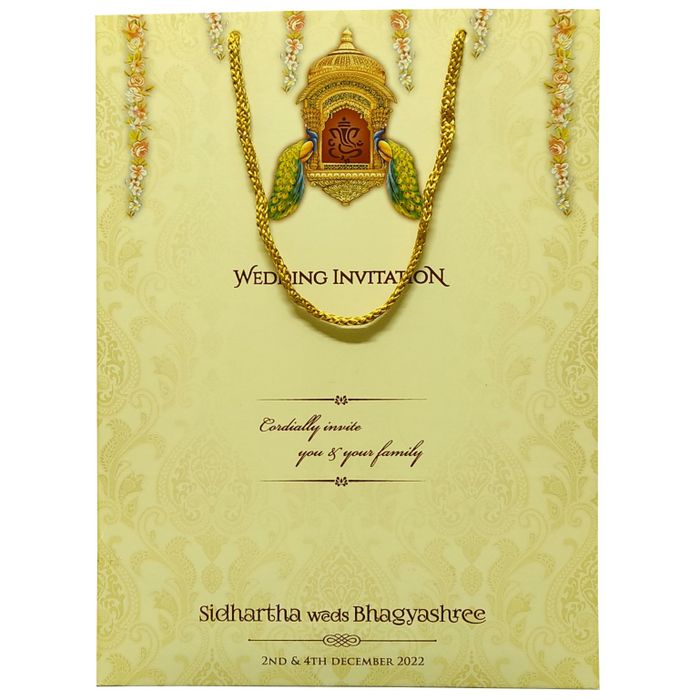 Sandal peacock premium sweet box card