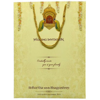 Sandal peacock premium sweet box card