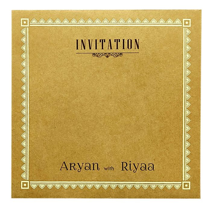 Brown Single Sheet Invitation Card