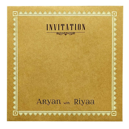 Brown Single Sheet Invitation Card