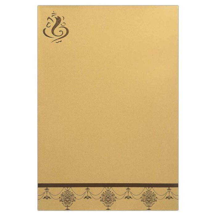 Invitation Card - Lush Purple and blue Hindu Ganesha Card-KNK1073