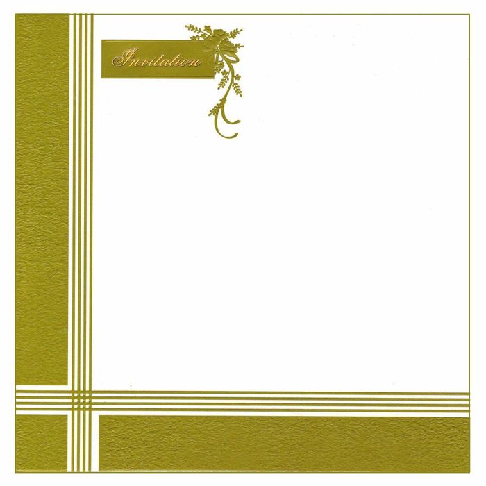 Endearing Green Shading With Blossom Theme Wedding Card - KNK4509