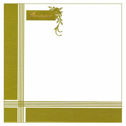 Endearing Green Shading With Blossom Theme Wedding Card - KNK4509