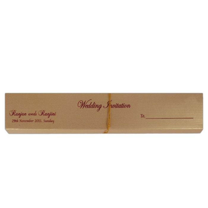 Invitation Card - Classy Scroll Wedding Card-KNK4699