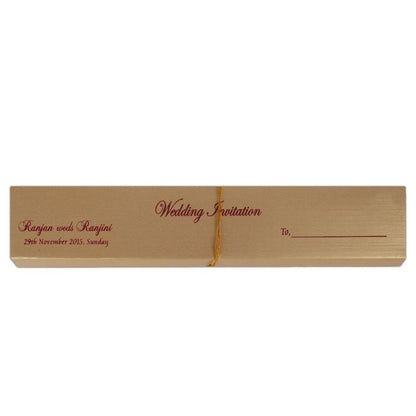 Invitation Card - Classy Scroll Wedding Card-KNK4699
