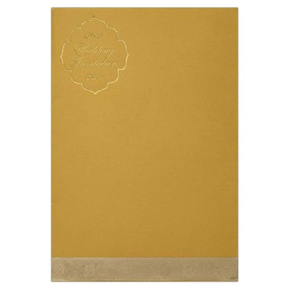 Invitation Card - Red Floral Satin Wedding Card-KNK4721