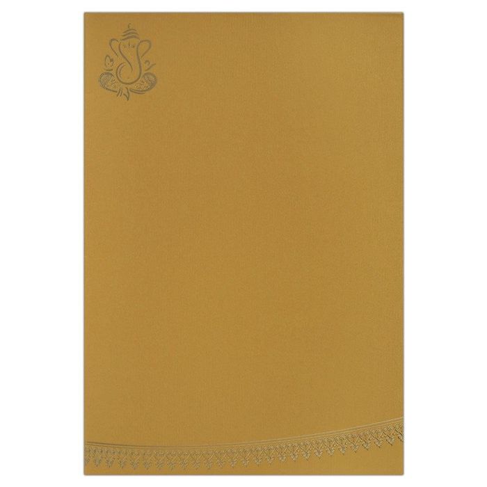 Invitation Card - Gorgeous Red Ganesha and Alamelu Balaji Invite in Satin Finish-KNK4740