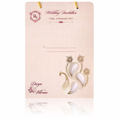 Sandal Premium Padded Invite With Arishina Kuku Design-KNPS9516S