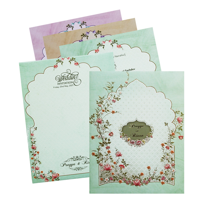 Pista Green Padded Invitation