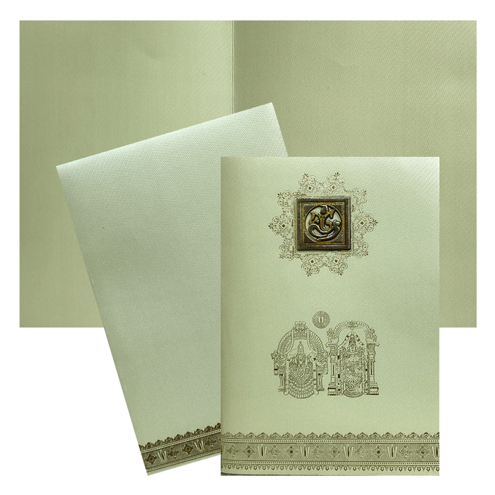 Green Floral Indian Wedding Card