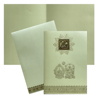 Green Floral Indian Wedding Card