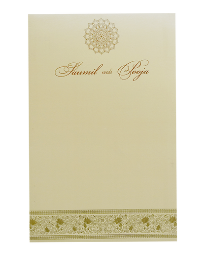 Khaki Single Sheet Wedding Card