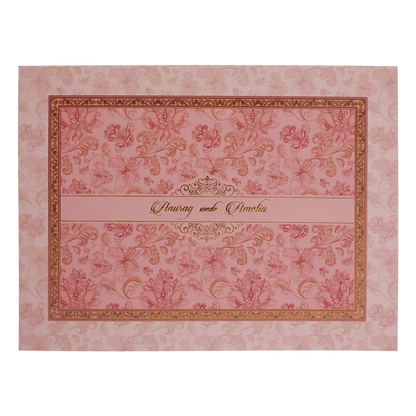 Pink Pattern Designs Wedding Invitation Card