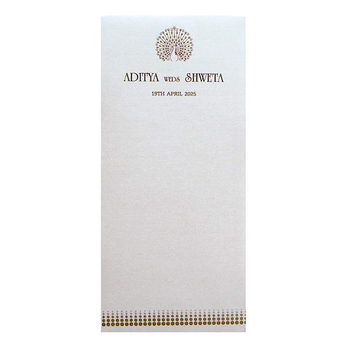 Silky White Single Wedding Card