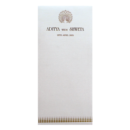 Silky White Single Wedding Card