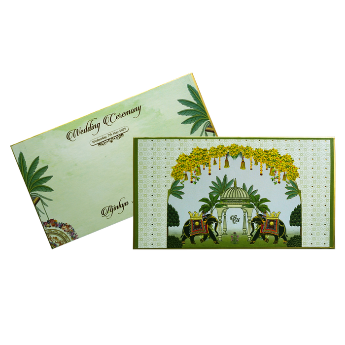 Gold Padded Wedding Card