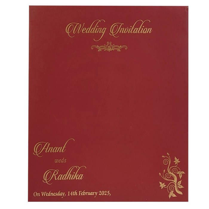 Maroon Mandala Hindu Wedding Card