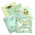 Blue White Floral MDF Invitation Card