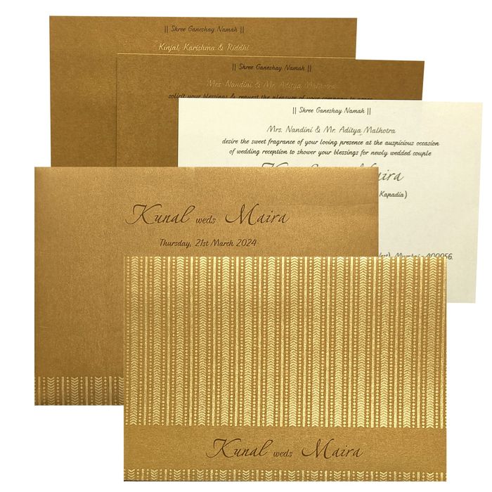 Brown Gold Design Invitation Card