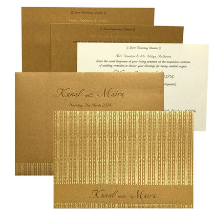 Brown Gold Design Invitation Card