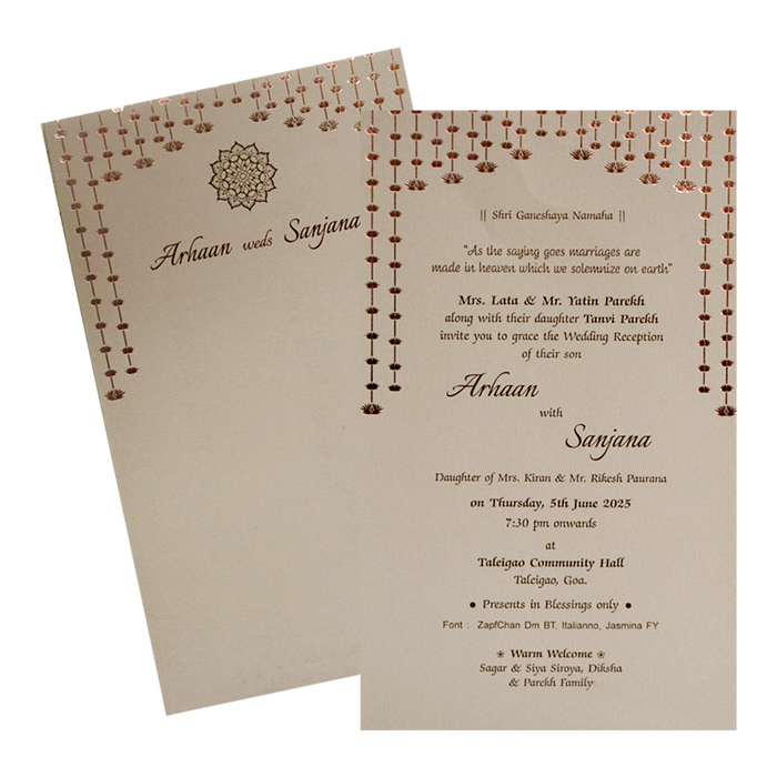 Pale Pink Single Sheet Invitation