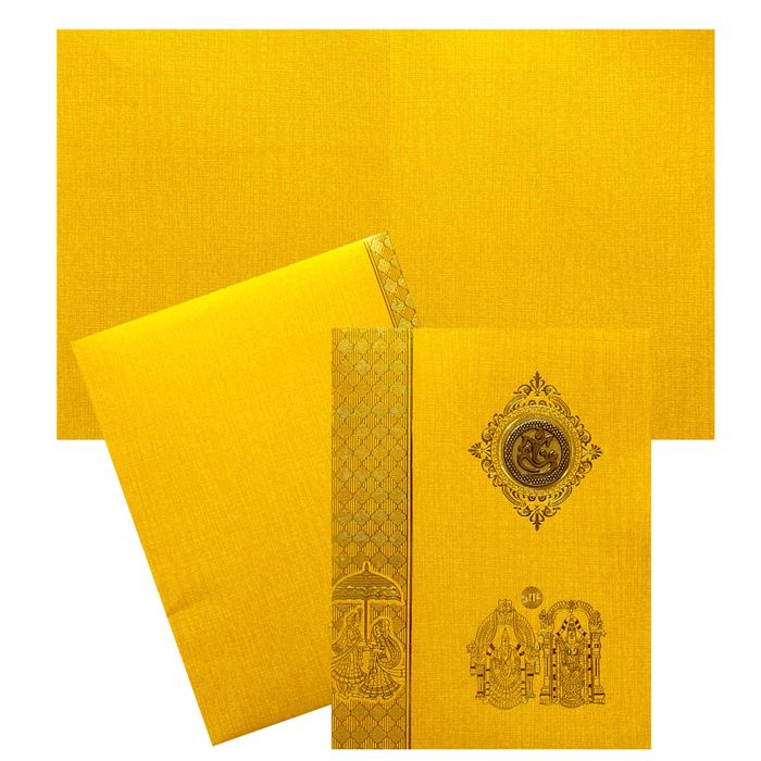 Orange Balaji Padmavathi Invitation Card