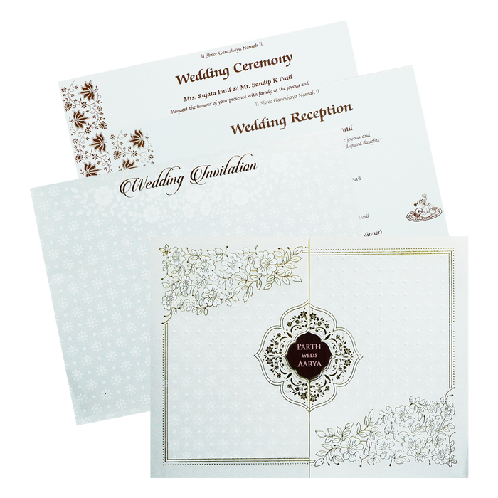 White Floral Invitation