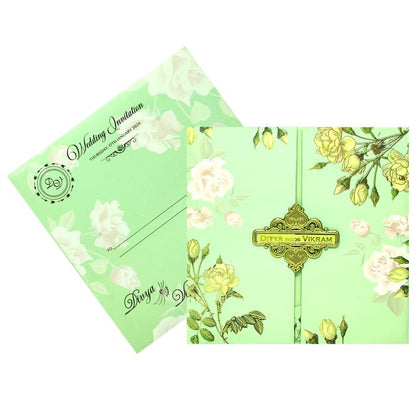 Green Door Type Invitation Card